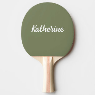 Aangepaste monogram naam Sage Green Tafeltennisbatje