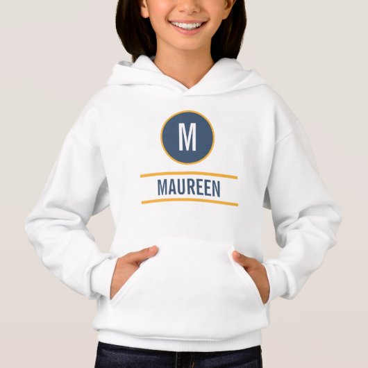 Aangepaste monogram naam tekst sjabloon T-shirt (Voorkant)