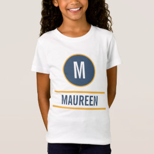 Aangepaste monogram naam tekst sjabloon T-Shirt
