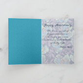 Aangepaste monogram naam Turquoise Blauwgroen Vint Kaart (Binnen)