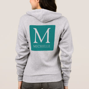 Aangepaste Monogram Naam Vrouwen Voor & Achterzijd Hoodie