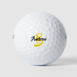 Aangepaste monogram naam Witte Golf Balls Golfballen