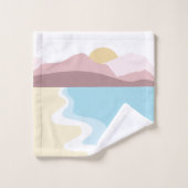 Aangepaste monogram Natuur illustratie Bad Handdoek (Wasdoekje)