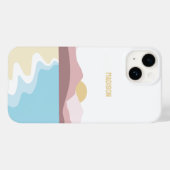 Aangepaste monogram Natuur illustratie Case-Mate iPhone Case (Achterkant (horizontaal))