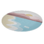 Aangepaste monogram Natuur illustratie Snijplank (Hoek)