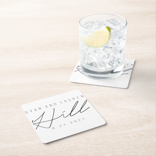 Aangepaste monogram Onderzetters (Insitu)