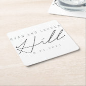 Aangepaste monogram Onderzetters (Schuin)