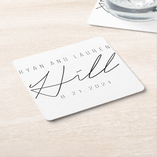 Aangepaste monogram Onderzetters (Schuin)