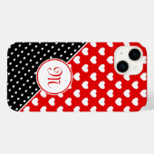 Aangepaste Monogram opvallende kleuren iPhone Hoes (Achterkant (horizontaal))