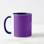 Aangepaste Monogram Paarse Combo Mok (Links)