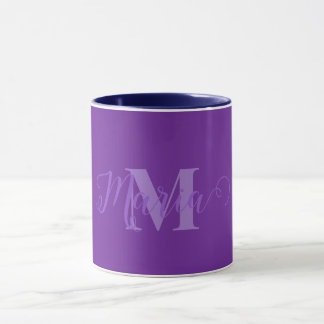 Aangepaste Monogram Paarse Combo Mok