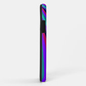 Aangepaste monogram Paarse roze Aqua regenboogstri Case-Mate iPhone Case (Achterkant/rechts)