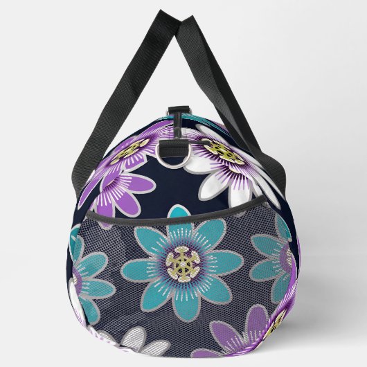 Aangepaste Monogram Passiebloem Bloem Groot Plunjezak (Rechts)