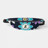Aangepaste Monogram Passiebloem Bloemen Fanny Pack Heuptasje (Voorkant)