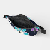 Aangepaste Monogram Passiebloem Bloemen Fanny Pack Heuptasje (Open)