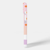 Aangepaste Monogram Pastel Polka Dot Lila Check Ca Case-Mate iPhone Case (Achterkant / Links)