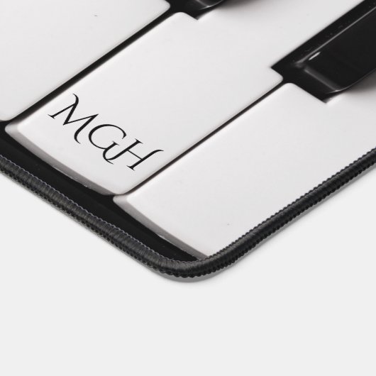 Aangepaste Monogram Piano Keys Bureaumat (Hoek)