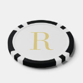 Aangepaste Monogram Poker Chips voor Papa bruidego (Enkel)