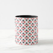 Aangepaste monogram poker-spelkaart mok (Midden)