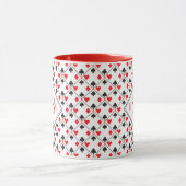 Aangepaste monogram poker-spelkaart mok (Midden)