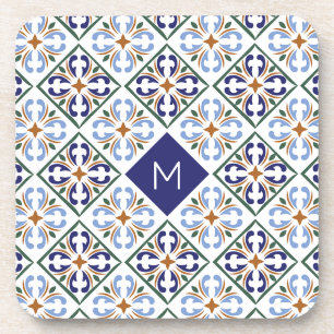 Aangepaste Monogram Portugese Tegel Patroon onderz Bier Onderzetter