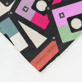 Aangepaste Monogram Retro Casette Tapes Fleece Deken (Hoek)