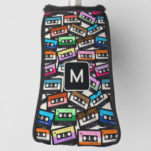 Aangepaste Monogram Retro Casette Tapes Golfheadcover
