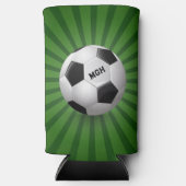 Aangepaste Monogram Retro Voetbal (Voorkant)