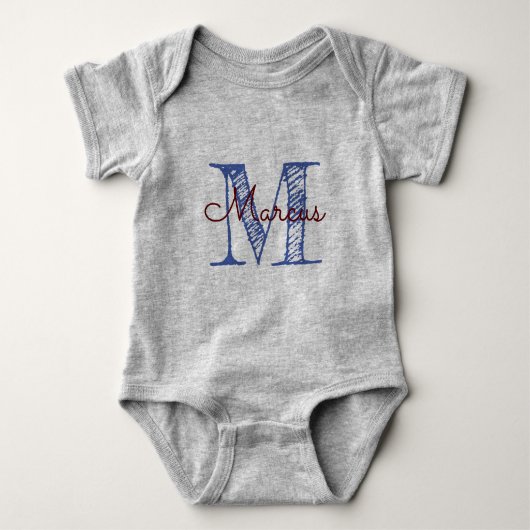 Aangepaste monogram romper (Voorkant)