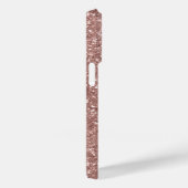 Aangepaste Monogram Roos Gouden Glitter Drips Meta Case-Mate iPhone Case (Achterkant / Rechts)
