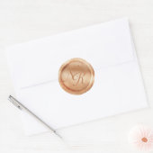 Aangepaste Monogram Roos Gouden Wax Seal Sticker (Envelop)