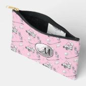 Aangepaste Monogram Roze Golfbal en Kaarten Etui (Open)
