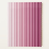 Aangepaste Monogram Roze Gradiënt Verticale Planne Planner (Achterkant)
