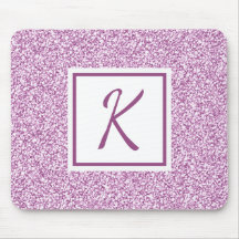 Aangepaste monogram roze spaarmousepad
