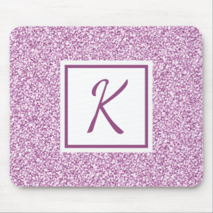 Aangepaste monogram roze spaarmousepad muismat