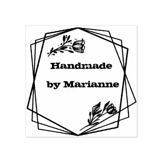 Aangepaste  monogram 	rubberstempel (Afrduk)