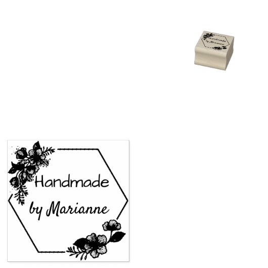 Aangepaste monogram rubberstempel (Gestempeld)
