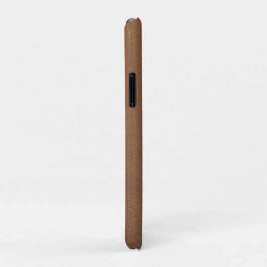 Aangepaste monogram Rustisch bruin leder Case-Mate iPhone Case (Achterkant/rechts)