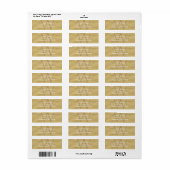 Aangepaste monogram Sandy Beach Return-adreslabels Etiket (Full Sheet)