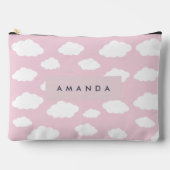 Aangepaste Monogram Schattigee Girly Pink Cloud Gi Etui (Voorkant)