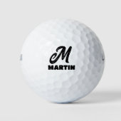 AANGEPASTE MONOGRAM SCRIPT GOLFBALLEN VOOR PAPA (Voorkant)
