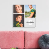 Aangepaste monogram Senior Photo Collage Canvas af (Insitu (Woonkamer))