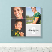 Aangepaste monogram Senior Photo Collage Canvas af (Insitu (Houten vloer))