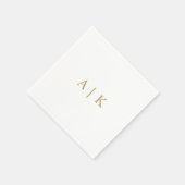 Aangepaste Monogram Servetten Faux Gold (Hoek)