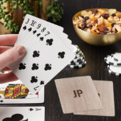 Aangepaste monogram Sjabloon Moderne ontwerprichtl Pokerkaarten (Insitu)