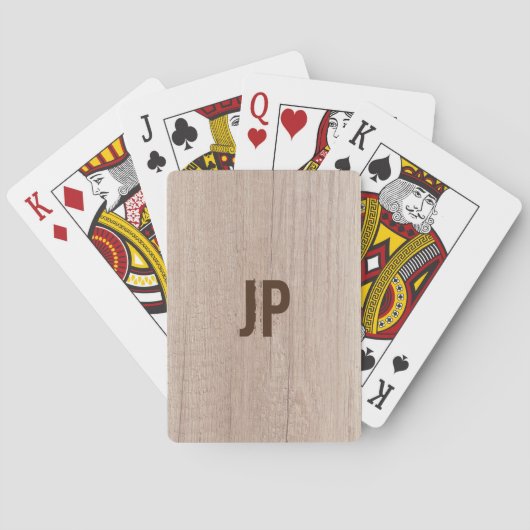 Aangepaste monogram Sjabloon Moderne ontwerprichtl Pokerkaarten (Achterkant)