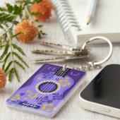 Aangepaste monogram-sleutelketen van Ukulele Sleutelhanger (Voorkant Rechts)