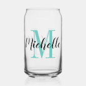 Aangepaste monogram soda kan vorm drink glas cadea (Voorkant)