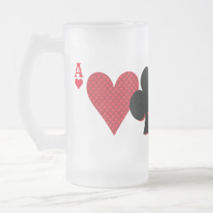Aangepaste Monogram speelkaarten Bridge & Poker Matglas Bierpul