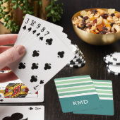 Aangepaste monogram spelkaarten met brede strips speelkaarten (Insitu)